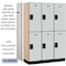 Salsbury Industries 2 Tier Designer Locker, 54"Wx76"Hx18"D, 6 Door, Gray 18-22368GRY - alternate 4